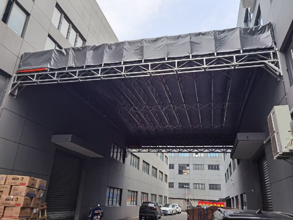 戶（hù）外可移動雨棚（péng） 大型倉庫伸縮推拉棚（péng） 可按需定製