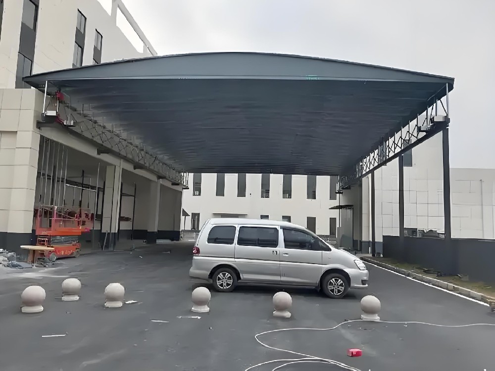 單邊立柱電（diàn）動雨棚