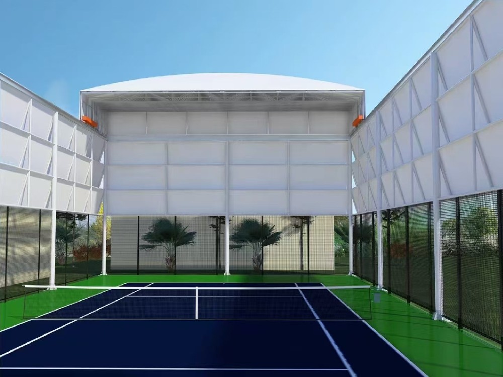 球（qiú）場電動雨棚